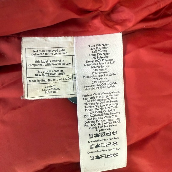 Eddie Bauer Gray Hooded Jacket with Red Lining - Picture 5 of 7